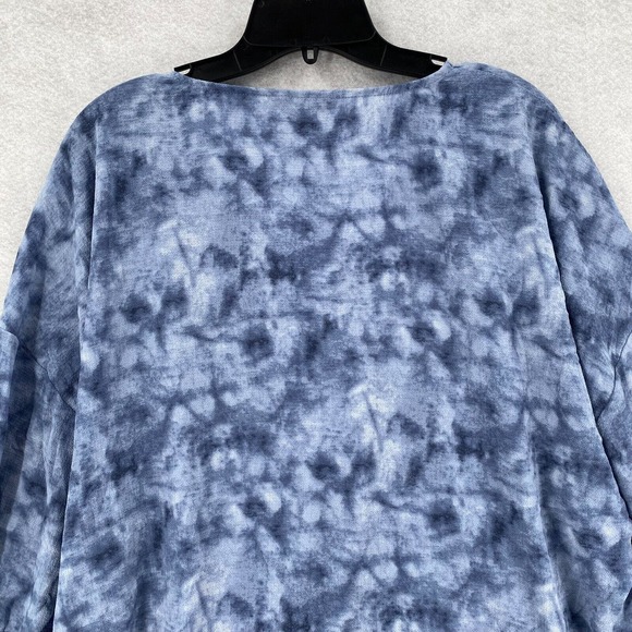 STUNNING Juicy Couture‎ Blouse Womens XXL Crepe Gauzy Front Knot Top Flowy 2XL - Picture 8 of 14